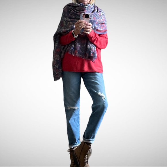 Gerry Weber Viscose-Blend Red/Orange Hoodie 34 - Picture 2 of 10